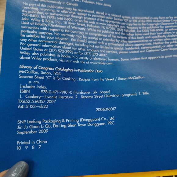 Sesame C is for Cooking Cookbook Childrens Kids Recipes from the Street - Spiral - Picture 11 of 14